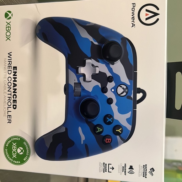 PowerA Enhanced Wired Controller Xbox Metallic Blue Camo - Picture 5 of 5